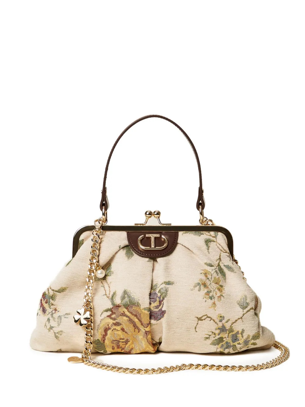 TWINSET Borsa a Tracolla Con Effetto Jacquard | Toni Neutri | FARFETCH IT | Farfetch Global