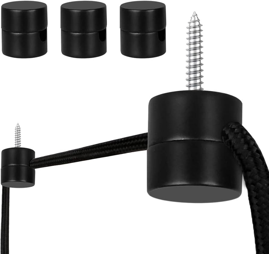 3 Pack Metal Swag Hooks for Ceiling Hanging Lights, Pendant Light Hook for Ceiling Lamp, Black Ce... | Amazon (US)