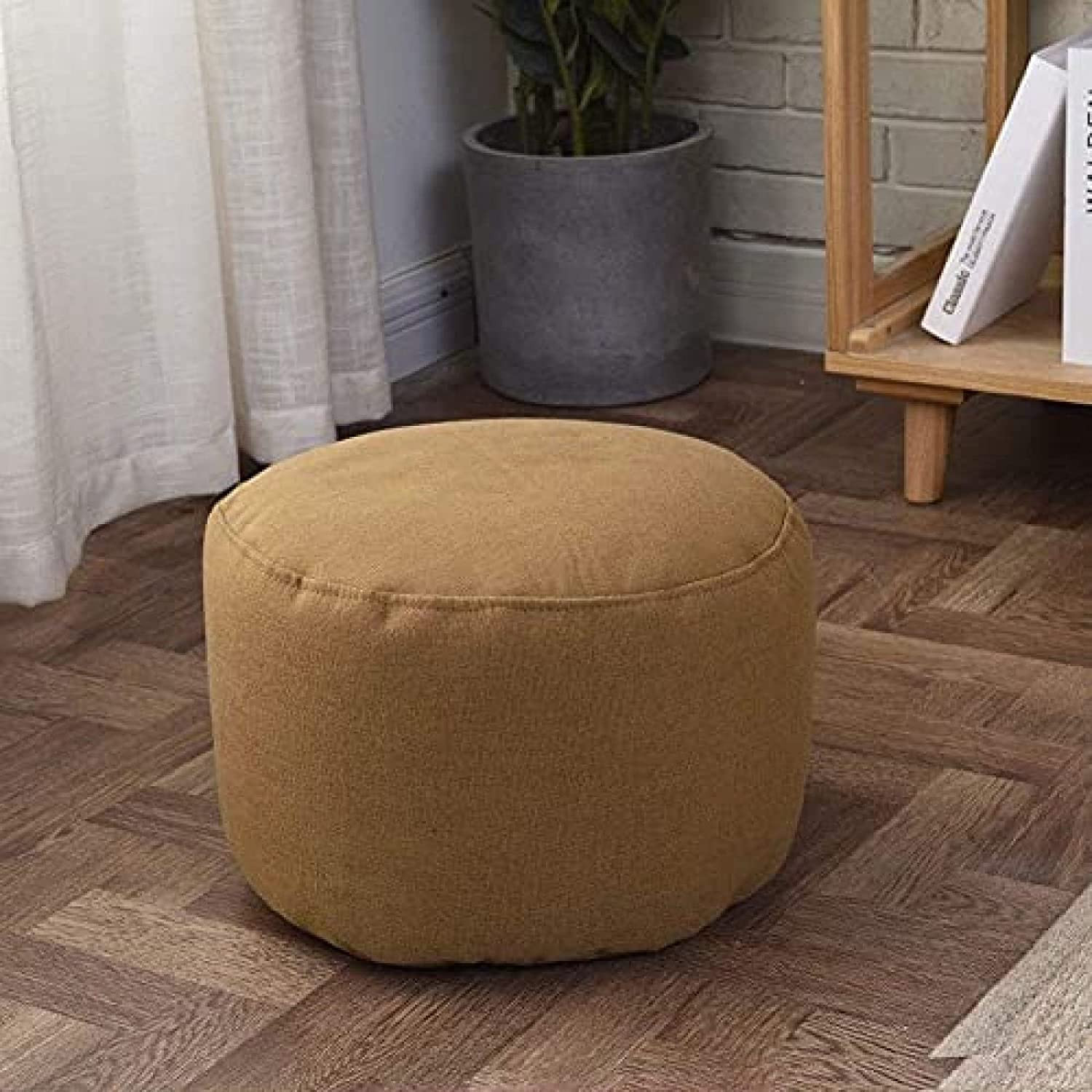 CJGKDJS Pouffe Fabric Footstool, Round Portable Removable and Washable Foot Stool Nordic Multi-Co... | Amazon (US)