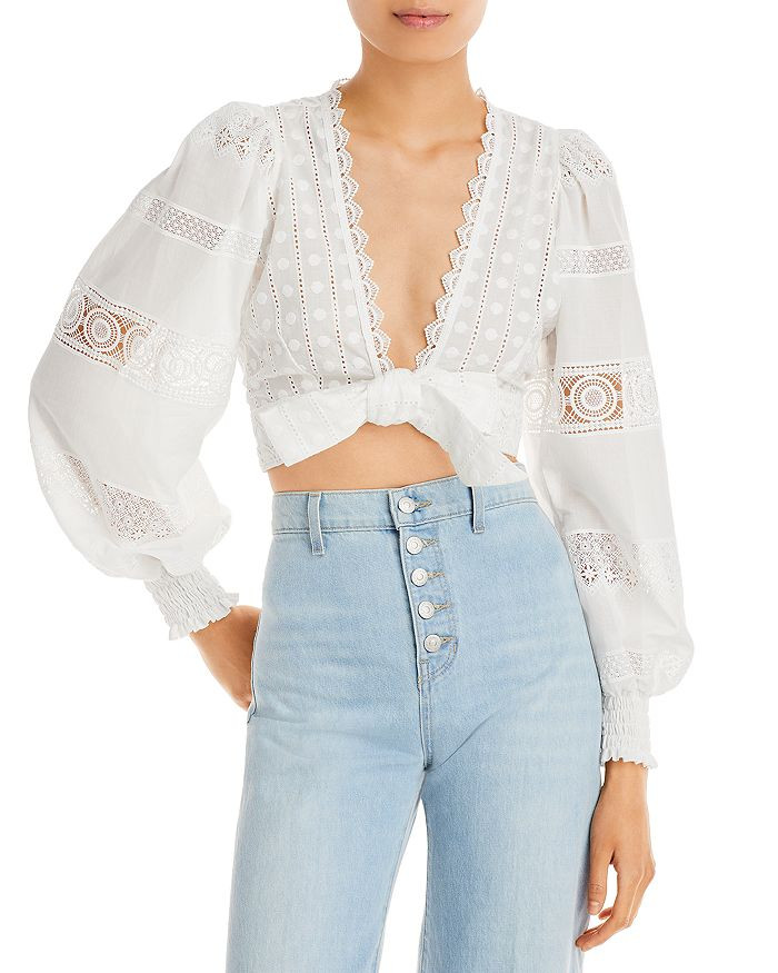 Waimari Havana Mixed Lace Crop Top Back to Results -  Women - Bloomingdale's | Bloomingdale's (US)