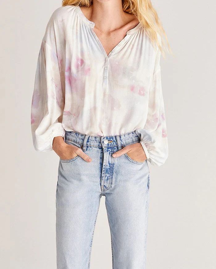 z supply bayfront blurred watercolor woven top | Rivers & Roads Boutique