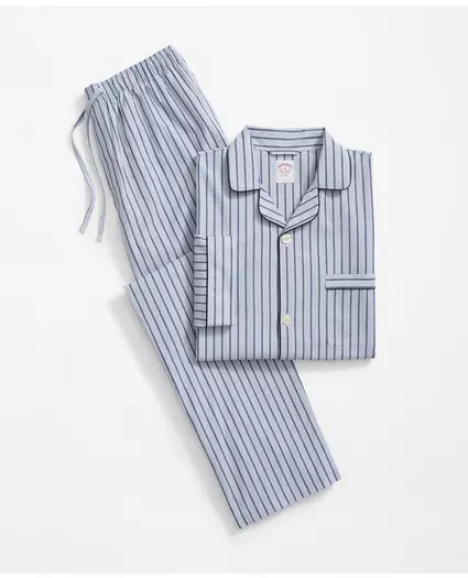 Cotton Broadcloth Striped Pajamas | Brooks Brothers