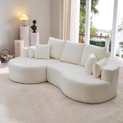 2-Piece Cloud Curved Sectional Sofa with Chaise for Living Room, Bedroom | Wayfair North America