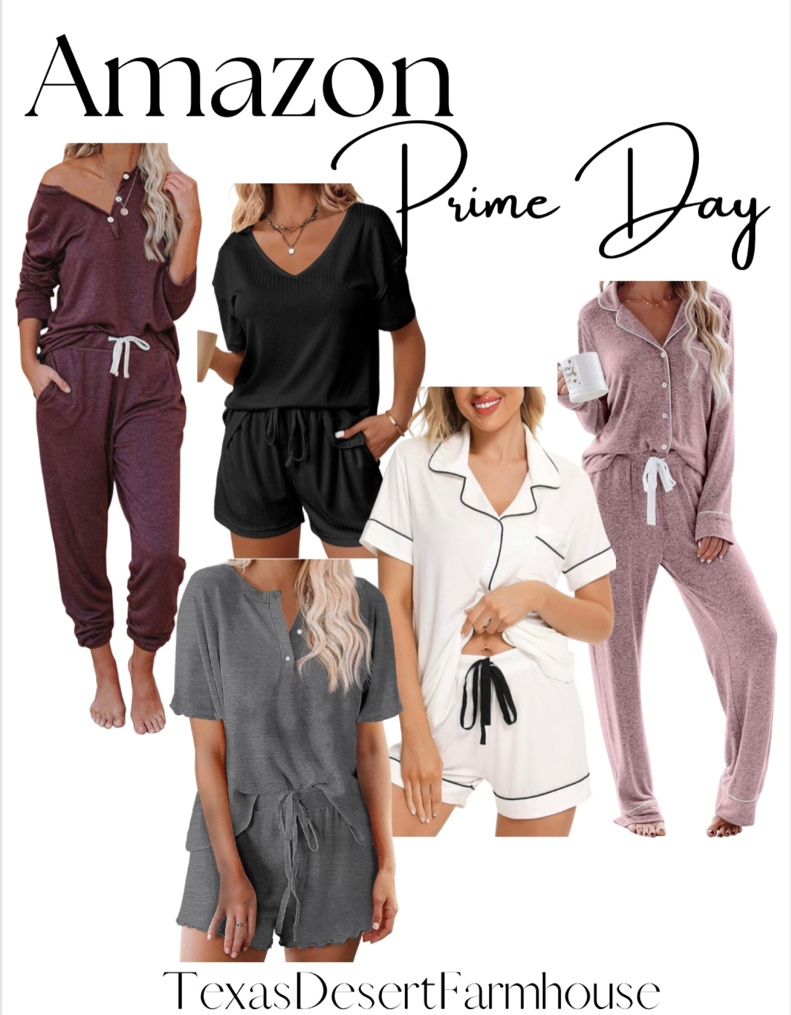 AUTOMET Womens 2 Piece Outfits Pajamas Sets Summer Lounge Sets