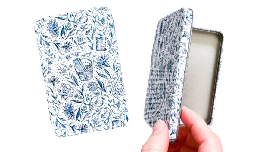 Needlepoint Print Tin Box | Penny Linn Designs