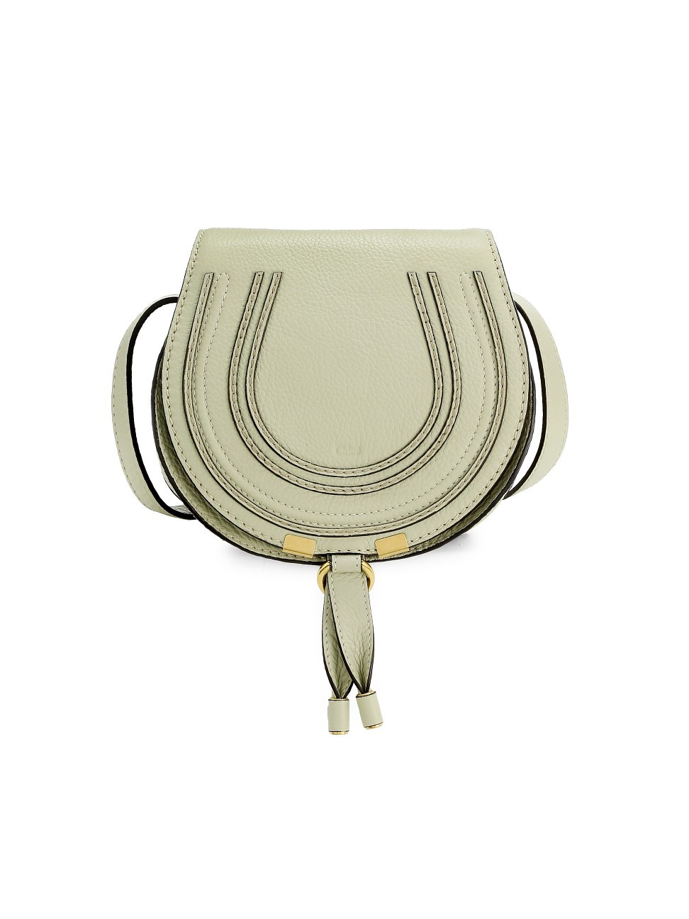 Chloé Women's Mini Marcie Leather Saddle Bag - Light Eucalyptus | Saks Fifth Avenue