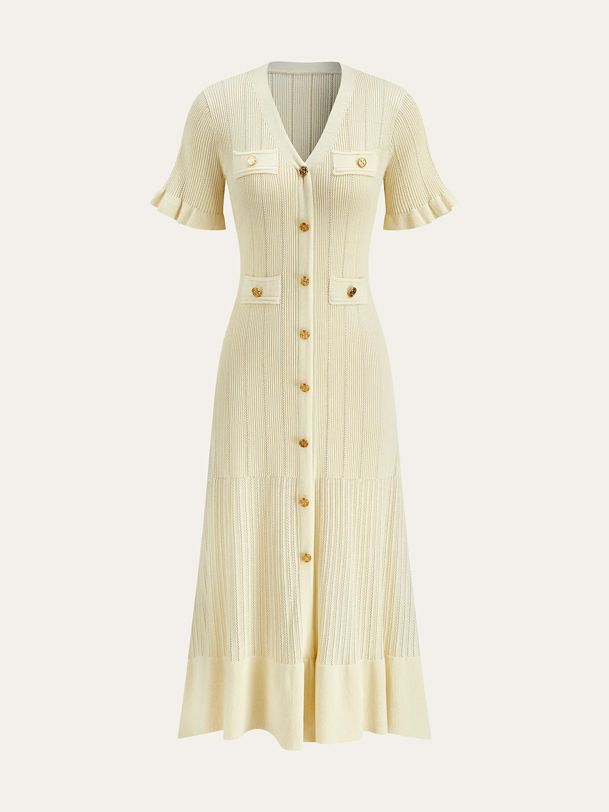 Knit Cardigan Midi Dress | Commense