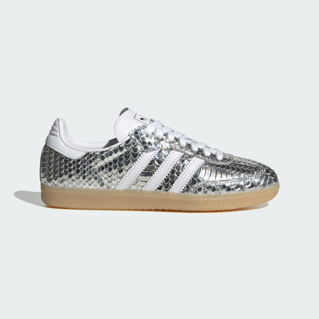 adidas SAMBA SHOES Silver Metallic 8.5 - Womens Originals Shoes | adidas (US)