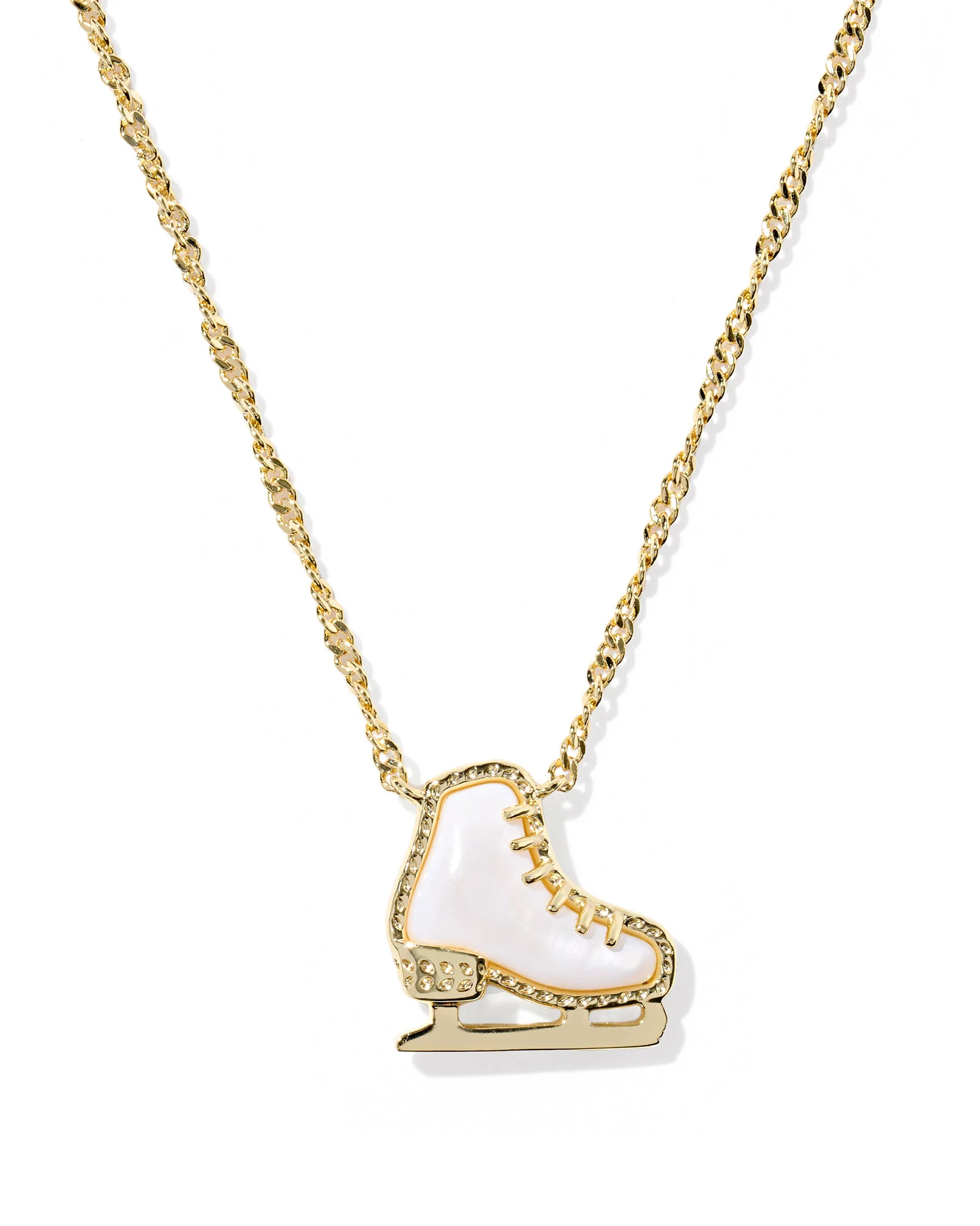 Ice Skate Gold Short Pendant Necklace | Kendra Scott | Kendra Scott