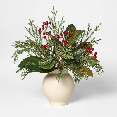 Magnolia Berry Christmas Arrangement - Threshold™ designed with Studio McGee | Target
