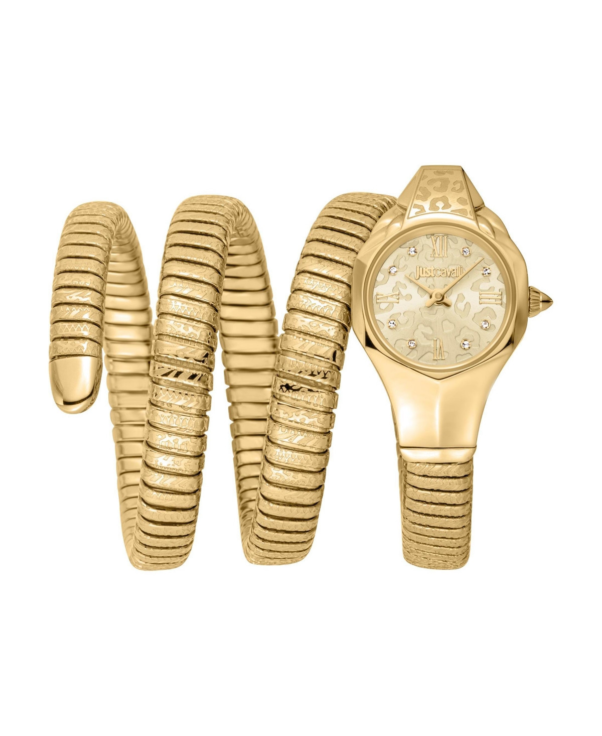 Just Cavalli Women's Reptilia Quartz Ip Gold Stainless Steel Bracelet Watch - Ip gold | Macy's