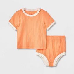Baby 2pc Solid Short Sleeve Top & Shorts Set - Cat & Jack™ | Target