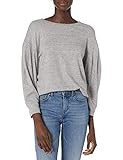 Amazon Brand - Daily Ritual Women's Pima Cotton and Modal Interlock Balloon-Sleeve Top, Heather Grey | Amazon (US)