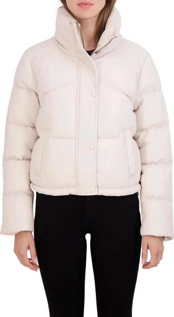 Sebby Short Faux Leather Puffer Jacket | Nordstromrack | Nordstrom Rack