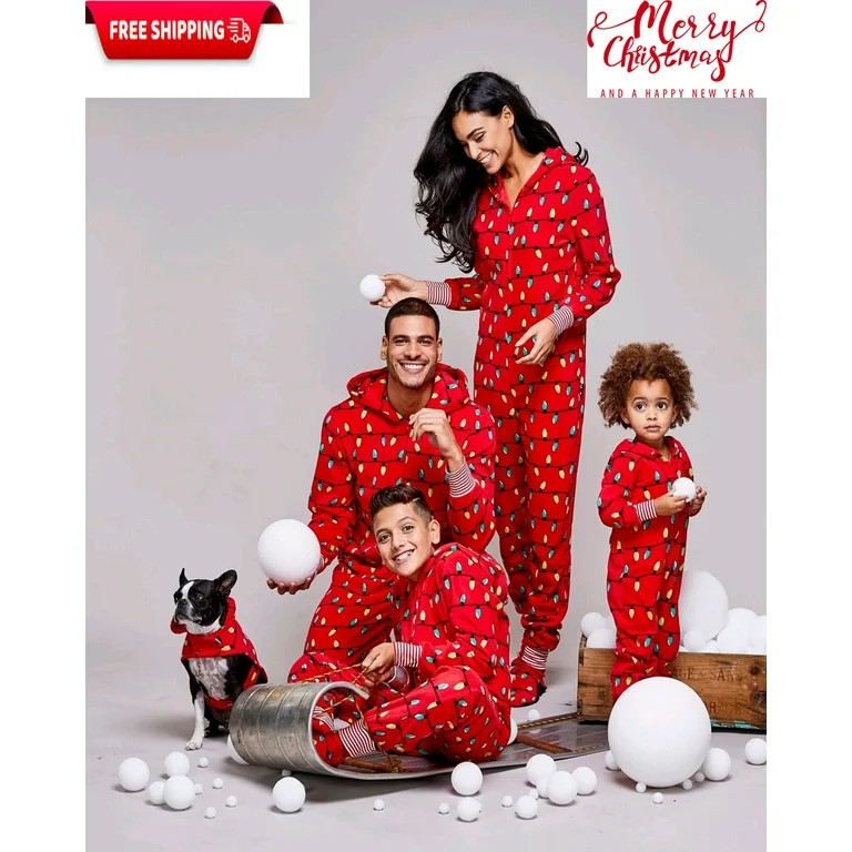Matching Christmas Onesies Pajamas for Family, Holiday PJs for Women/Men/Kids/Couples/Adult, Vaca... | Walmart (US)