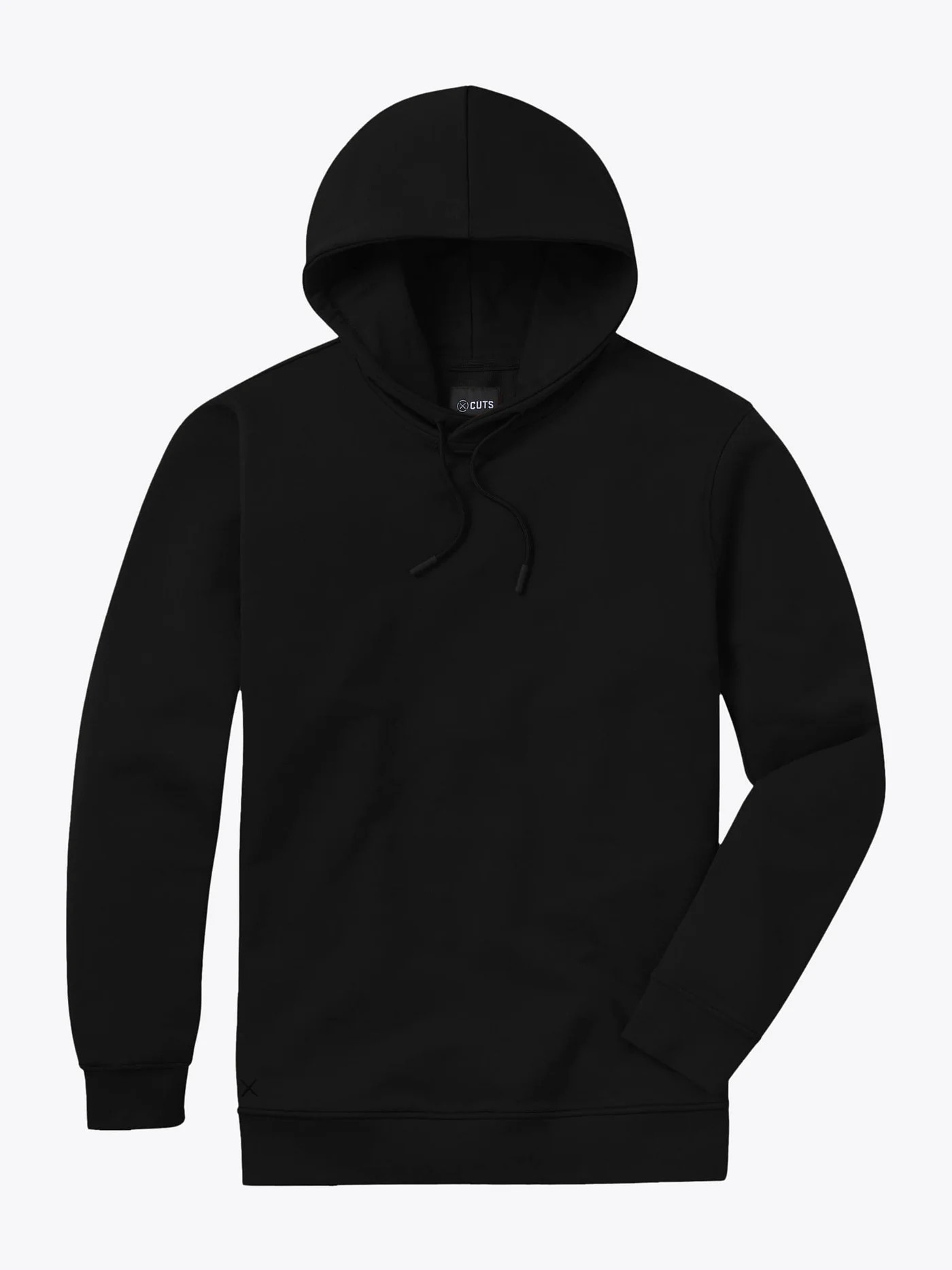 Men's Plain Black Hooded Sweatshirt | Cuts Clothing Inc.