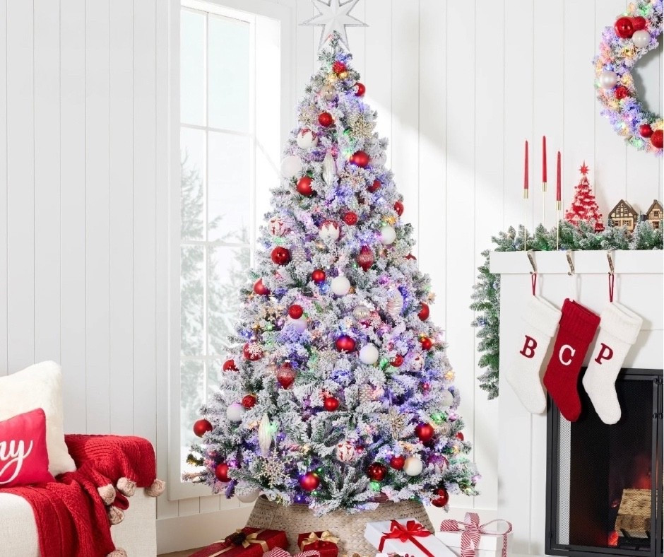 This viral Christmas tree is back and under $120! Beautiful 6ft flocked tree with optional warm lights or colored lights. 

#LTKSaleAlert #LTKSeasonal #LTKHome