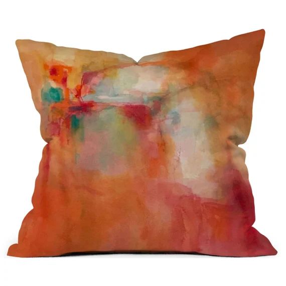 Orange Abstract Indoor Throw Pillow | Etsy | Etsy (US)