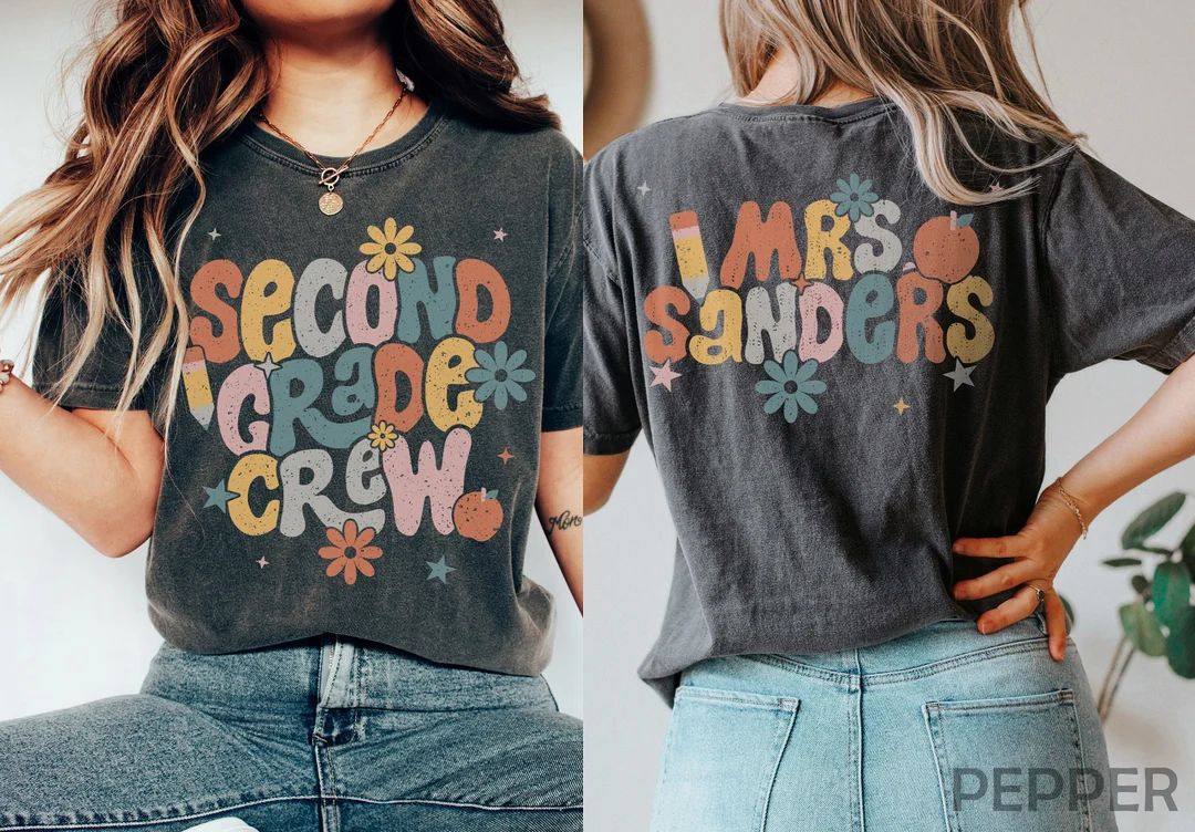 Personalized Second Grade Teacher Shirt Happy First Day of - Etsy Canada | Etsy (CAD)