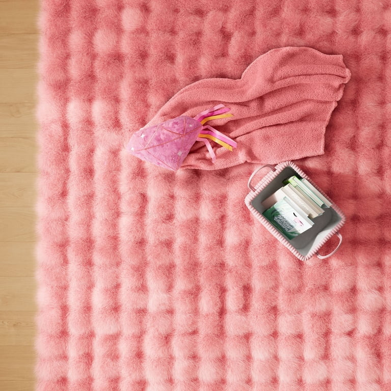 Mainstays Kids Light Pink Bubble Fur Rug, 5' x 7' | Walmart (US)