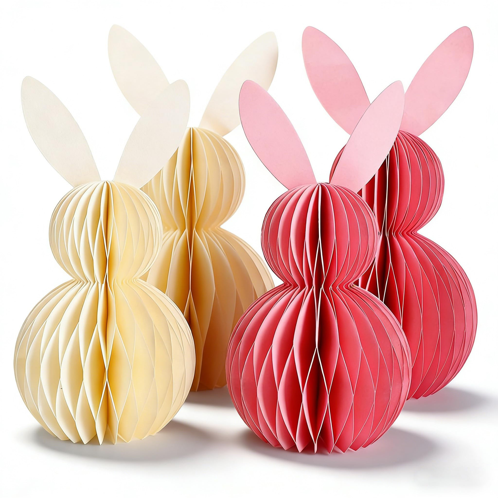 Easter Bunny Honeycomb Decorations, 3D Honeycomb Easter Decorations,Easter Table Decor,Pink and W... | Amazon (US)