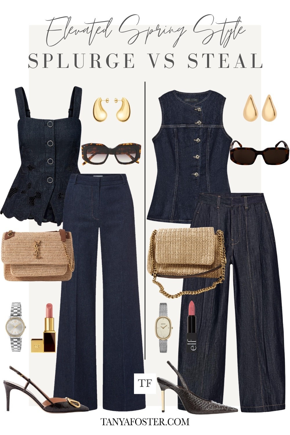 Splurge versus steal: monochromatic denim style 

#LTKootd #LTKSeasonal #LTKWorkwear