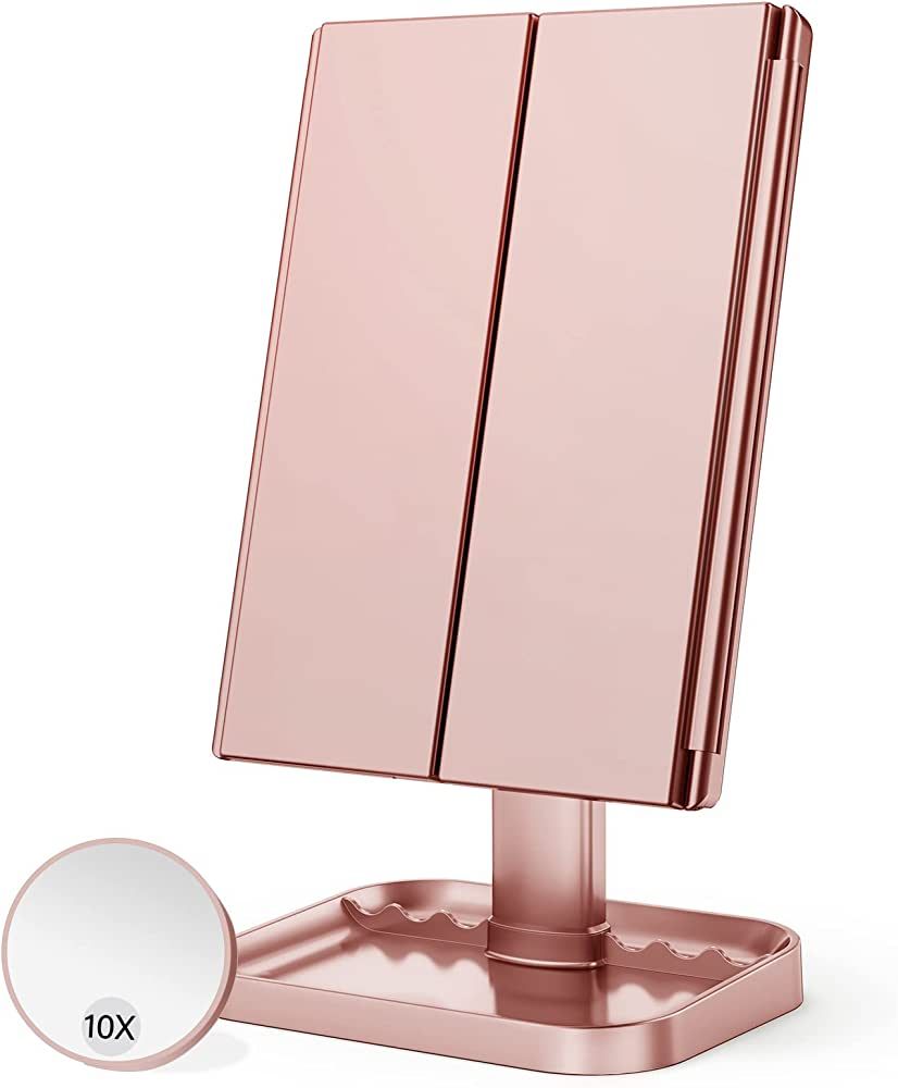 Makeup Mirror Vanity Mirror with Lights, 10x 3X 2X Magnification, Lighted Makeup Mirror, Touch Co... | Amazon (US)