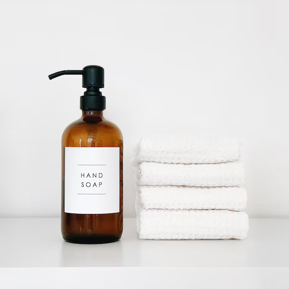 Hand Soap. Shampoo Conditioner Dish Soap and Bathroom Labels | Etsy | Etsy (US)