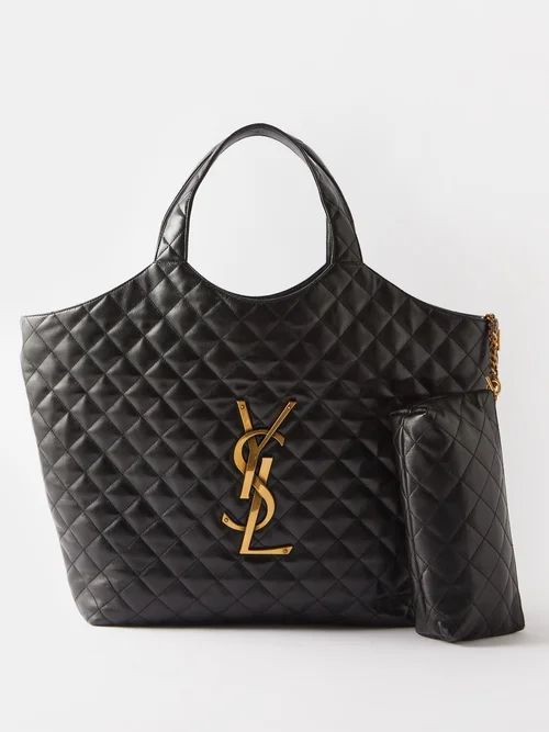 Saint Laurent - I-care Ysl-monogram Quilted-leather Shoulder Bag - Womens - Black | Matches (US)