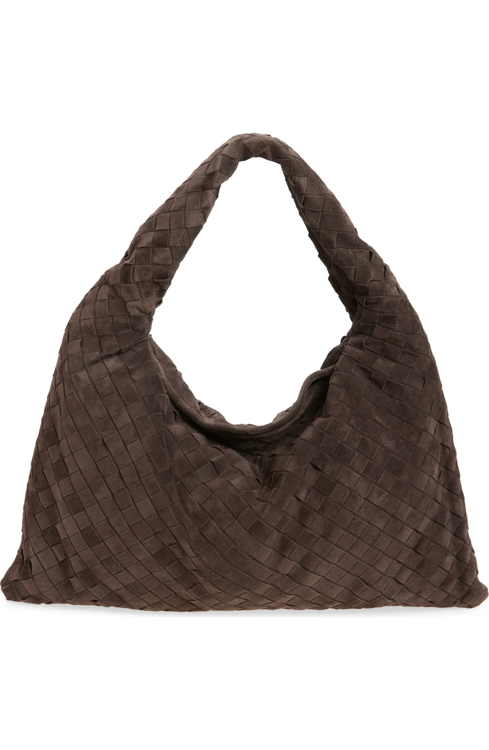 Large Hop Intrecciato Suede Hobo Bag | Nordstrom
