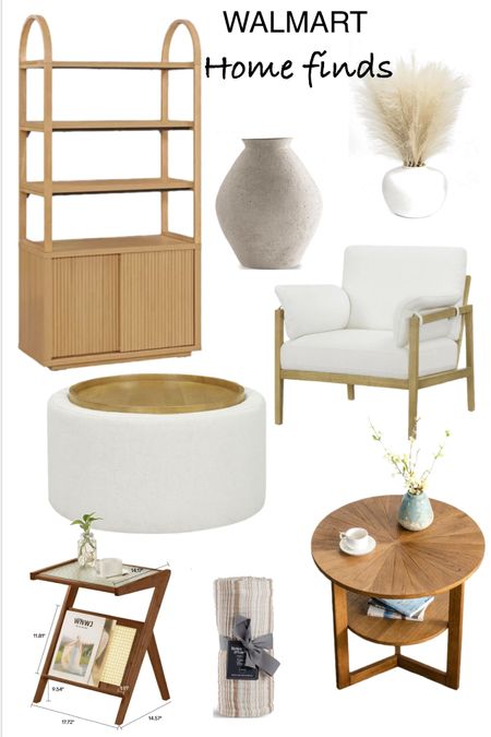Some if my favorite @Walmart home finds and furnishings! 
-round ottoman with removable wood tray - storage inside. 
-fluted cabinet & shelving unit 
Rattan side table 
Round wood side table
Upholstered side chair 
Ribbed vintage looking vase
Pompas grass vase 
Gauze throw blanket (on sale)
#walmartfinds
#walmartpartner 
#walmarthome 

#LTKhome #LTKsalealert
