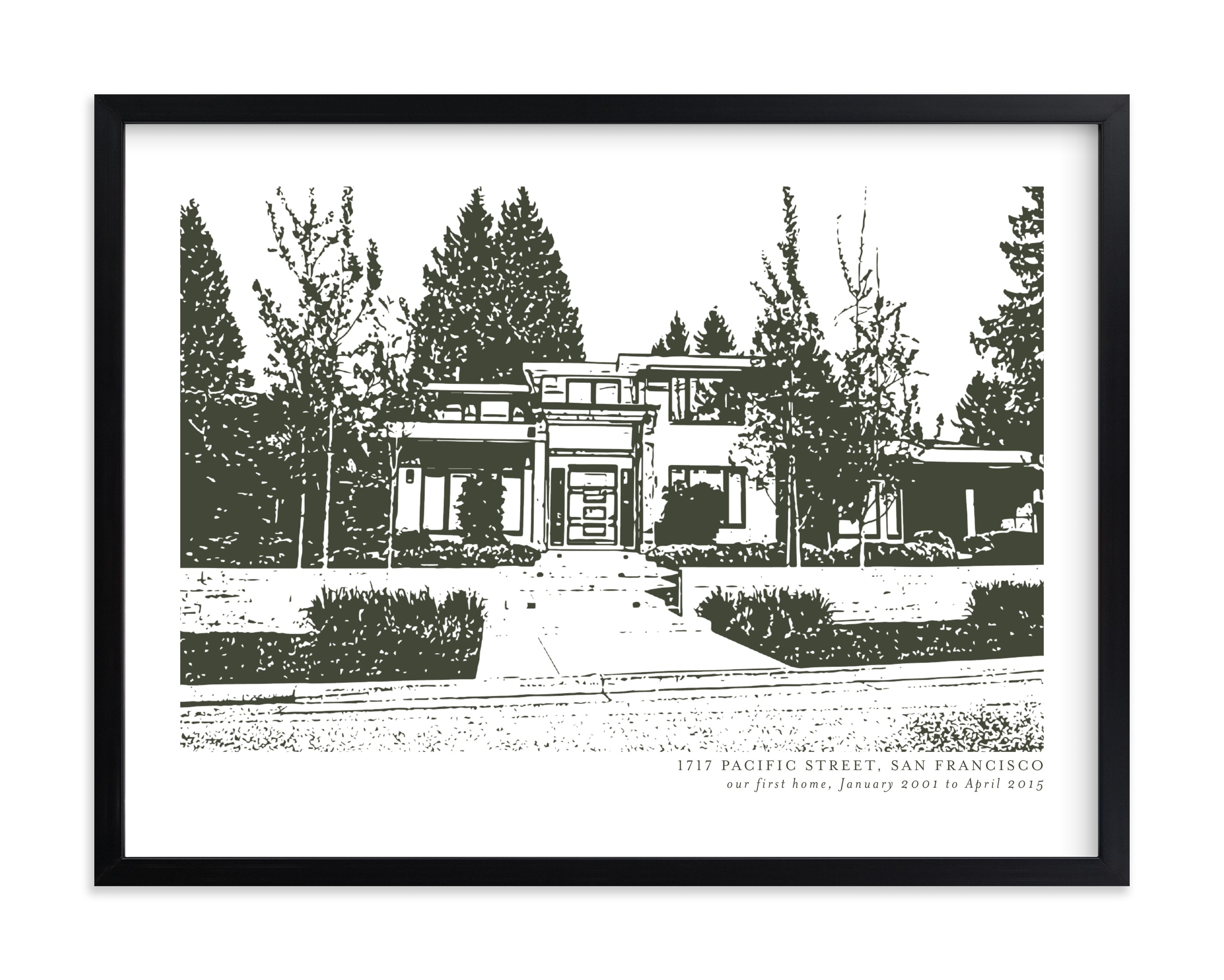 Custom House Portrait with Text | Minted