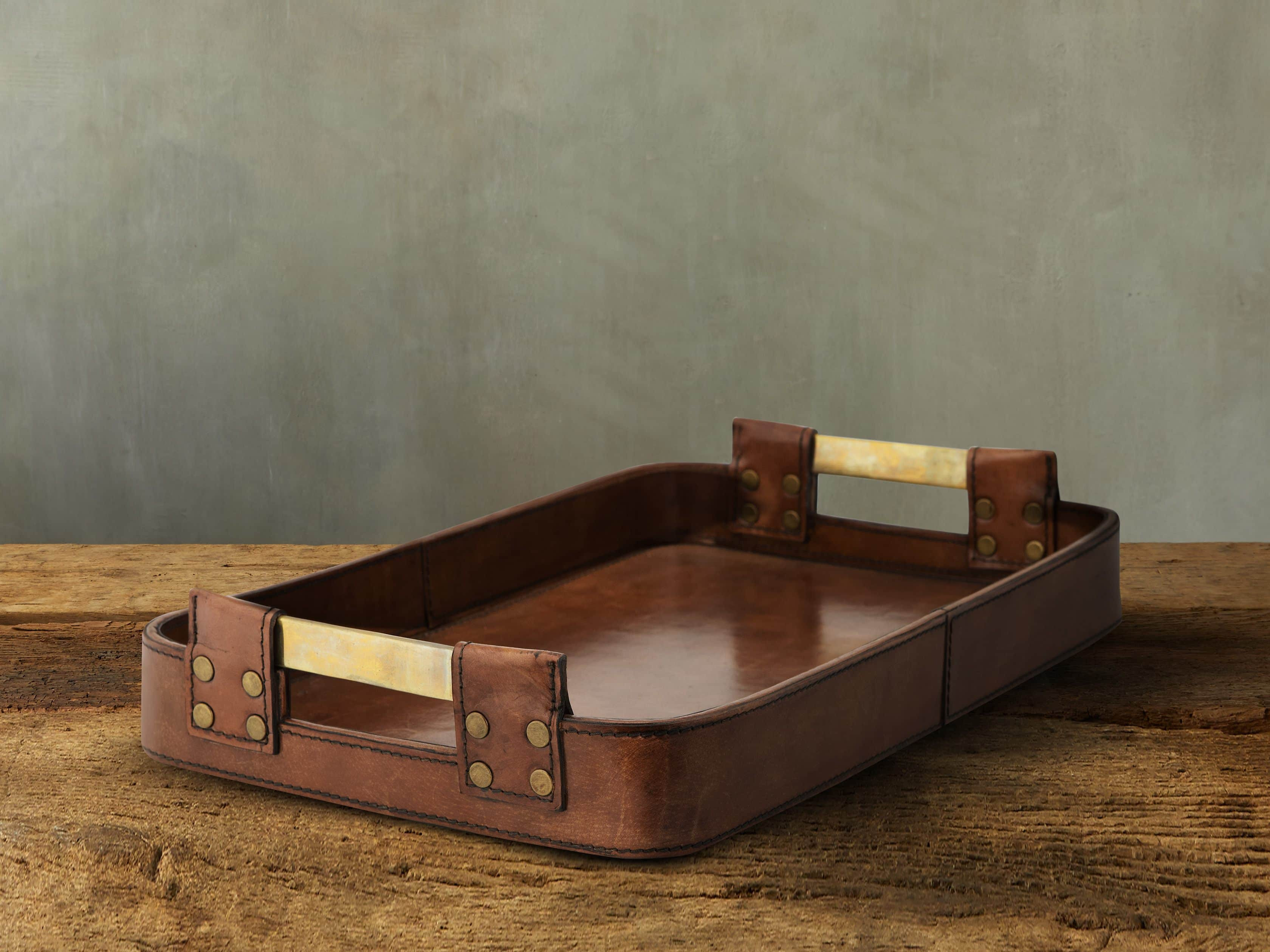Andres Leather Tray | Arhaus