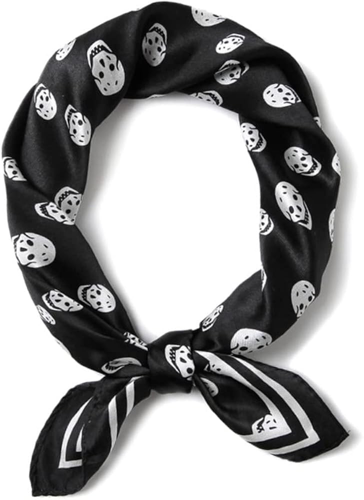 JERLA Women's Men's Small Square 100% Real Mulberry Silk satin Scarfs Hair head face scarf 21" x ... | Amazon (US)