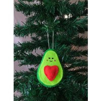 Cute Heart Avocado Christmas Tree Ornament, 2024 Advent Calendar Filler For Lover, Avocouple Funny Ornament | Etsy (US)