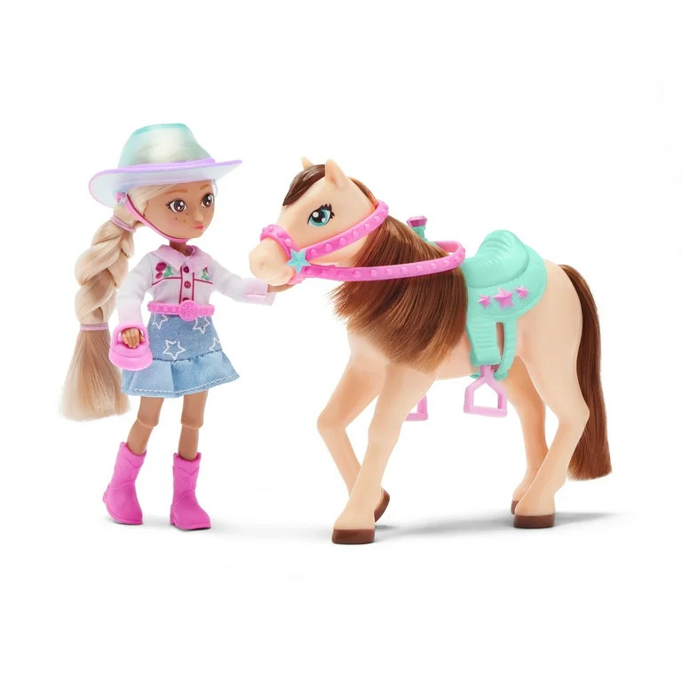 Hey Bestie Bendable Fashion Doll & Toy Horse Set (5.5-inch), Blonde Hair & Brown Eyes, Ages 3 & U... | Walmart (US)