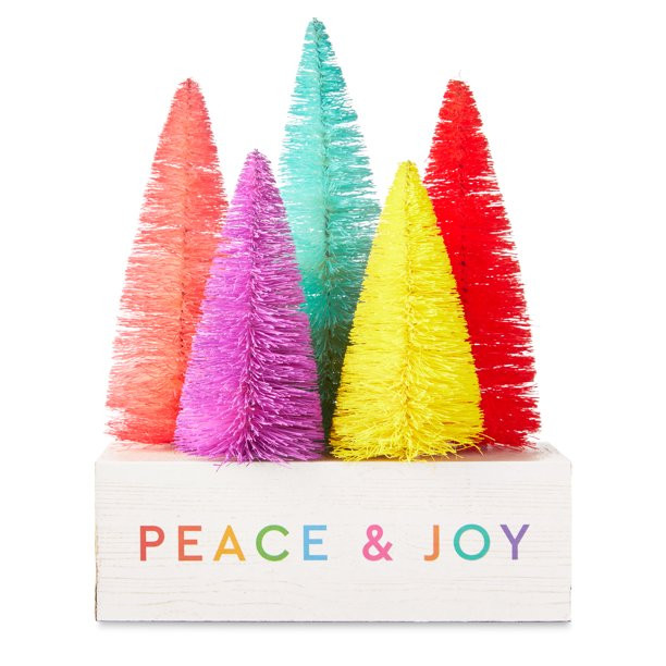 Holiday Time Christams Peace Joy Tree Block Tabletop Décor,7.75-Inch - Walmart.com | Walmart (US)