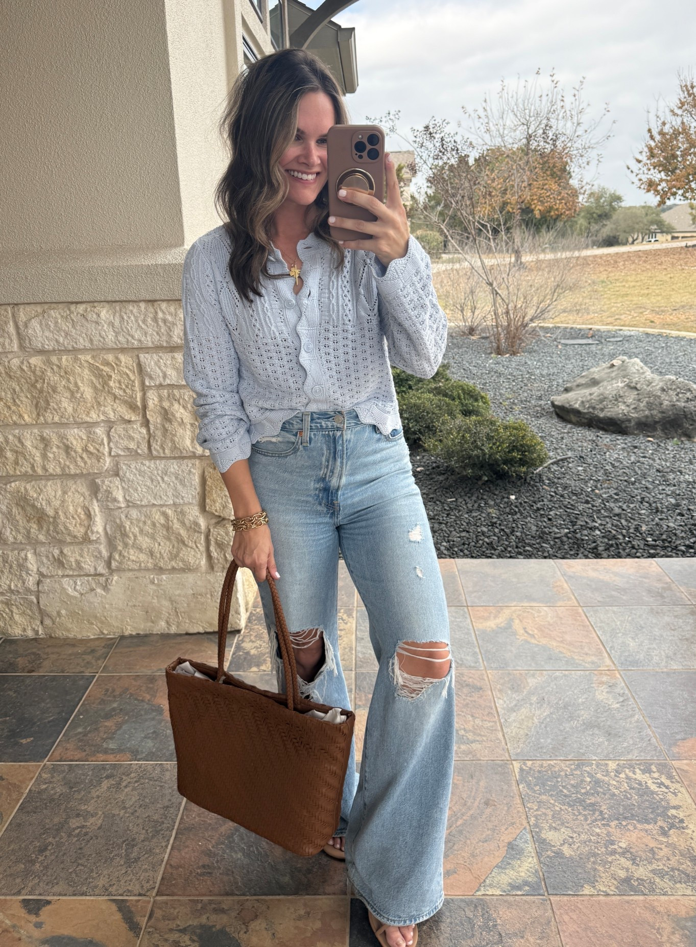 A pretty early spring outfit from target! Linked similar jeans but the bag and cute cardigan are target- also has a matching tank I’ll link as well. Easy to wear with shorts in spring summer #targetfashion #springoutfit 

#LTKgrwm #LTKSaleAlert #LTKootd