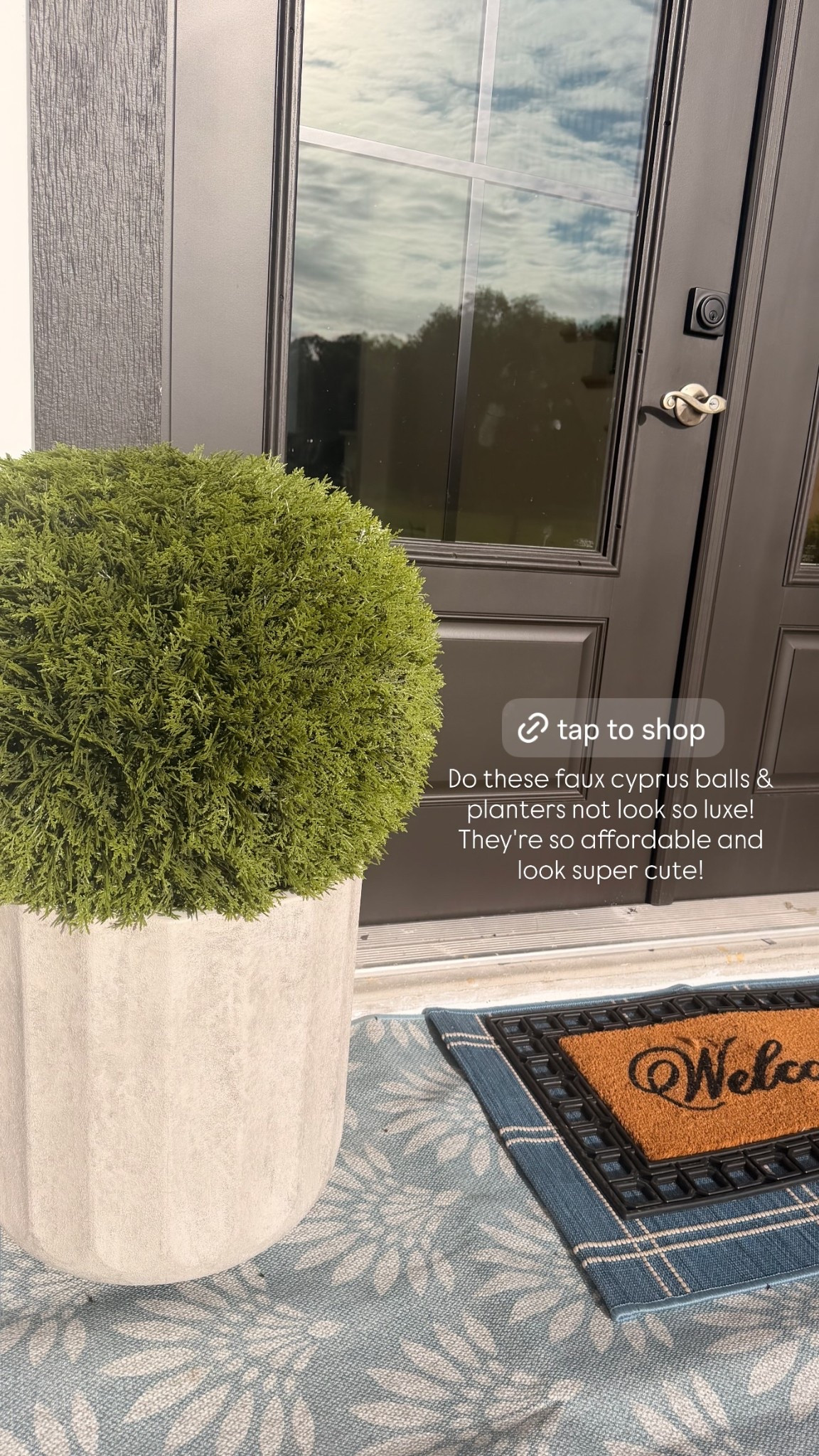 Do these faux cyprus balls & planters not look so luxe! 
They're so affordable and look super cute!