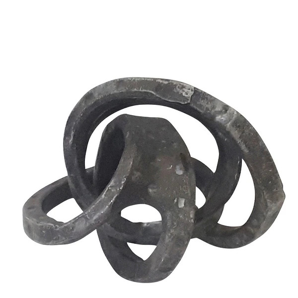 Aluminum Knot Sculpture, 7", Black | Bed Bath & Beyond