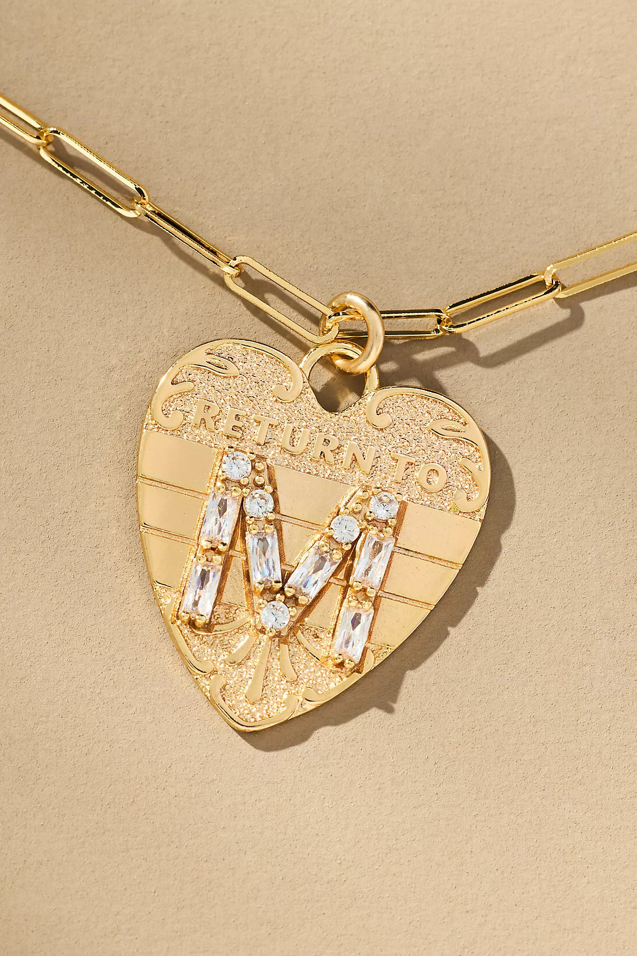Monogram Heart Charm Necklace | Anthropologie (US)