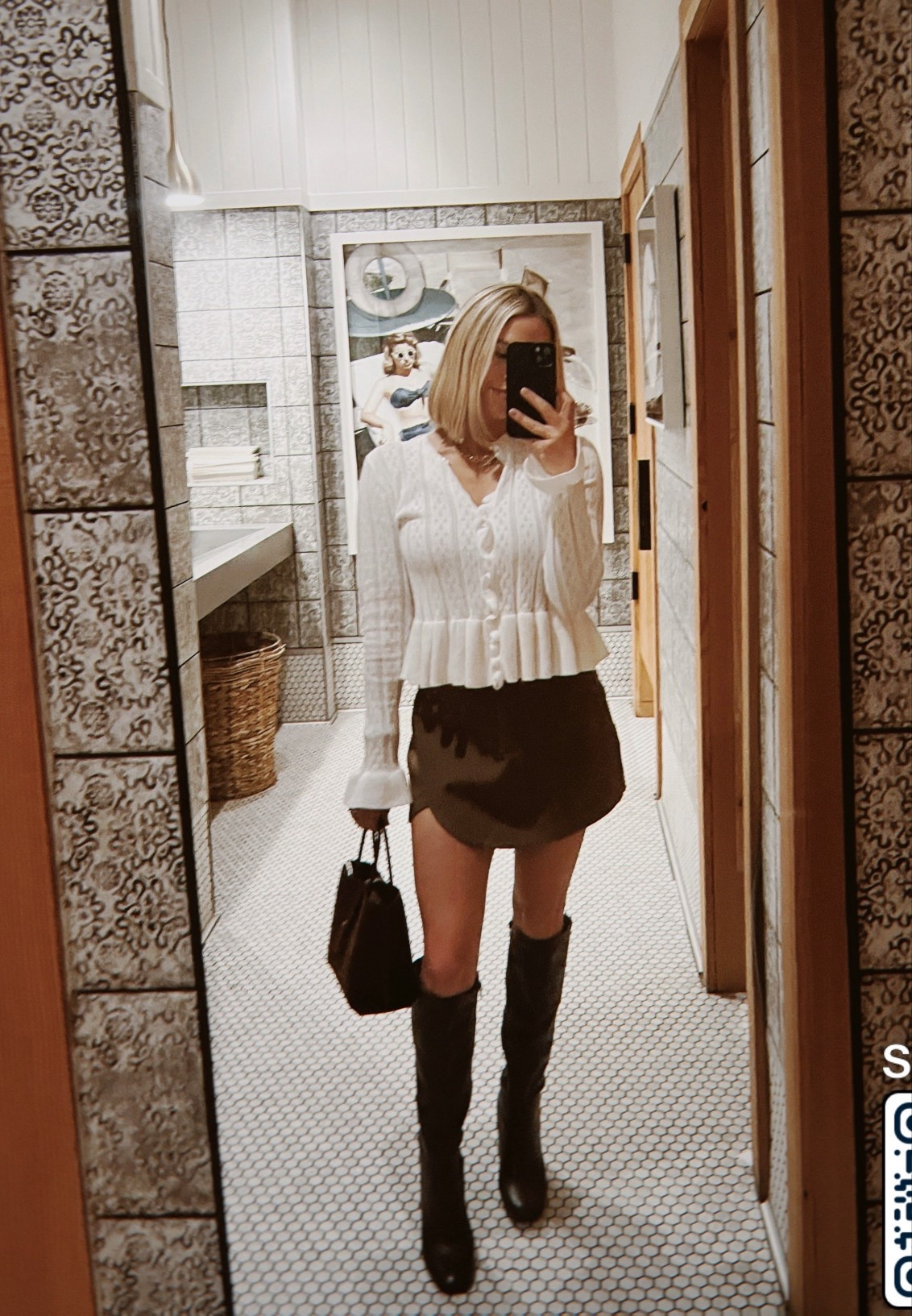 Shocked at the quality of this sweater from…Walmart?! Very free people/ anthro feel. Paired with knee high brown boots, skort from Amazon. Date night outfit spring 

#LTKPetite #LTKSpringSale #LTKspringtrends
