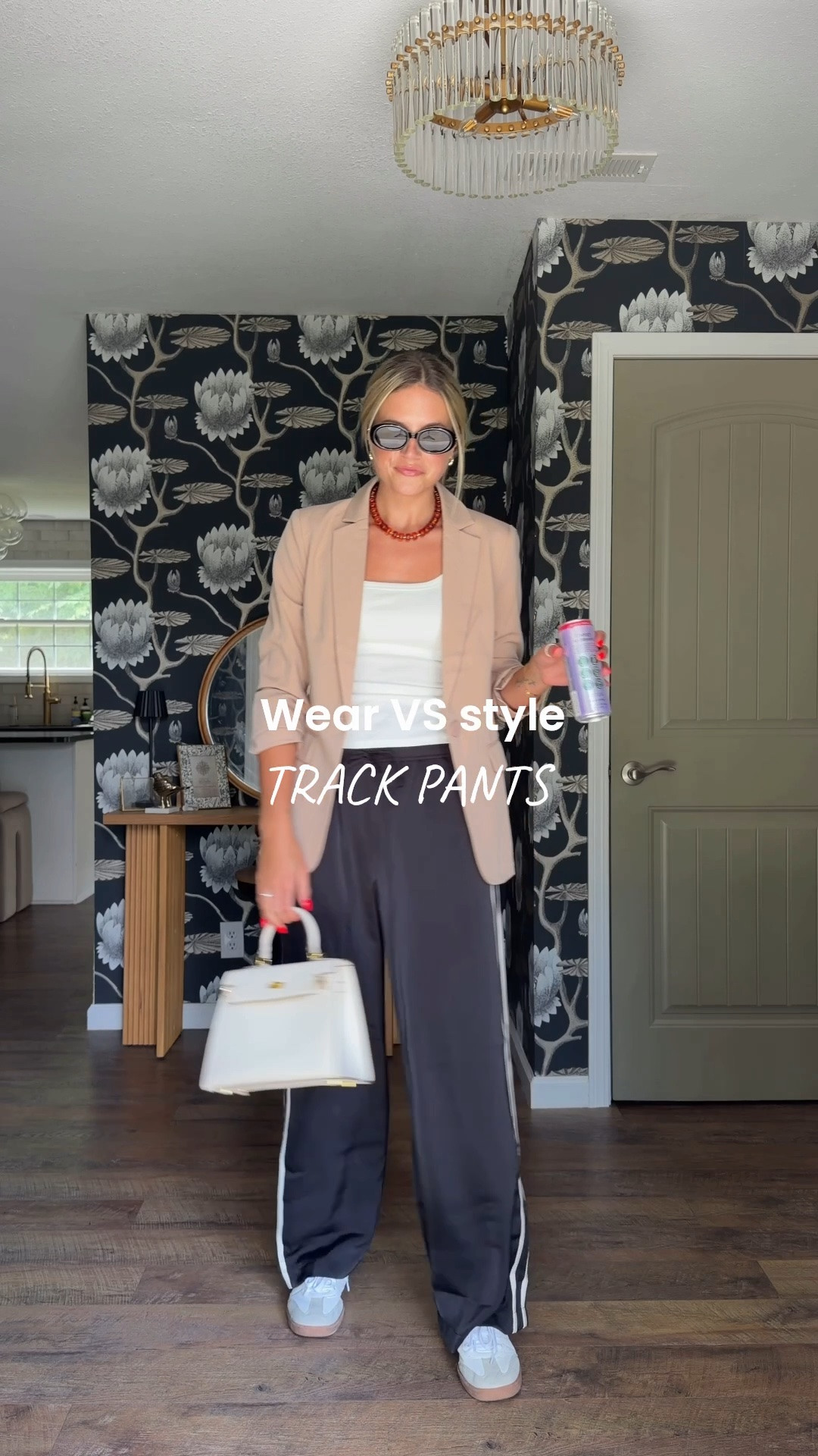 One way I’m wearing and styling track pants! ⭐️ Tracks pants are going to be a great staple for the year and there are SO many ways to style 👏🏼 In a true small  #trackpants #outfitideas #blazer

#LTKootd #LTKgrwm