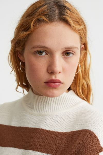Sweater - Dark brown/striped - Ladies | H&M US | H&M (US + CA)