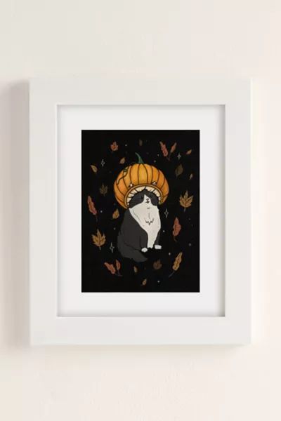 Plantspace Pumpkin Cat Art Print | Urban Outfitters (US and RoW)