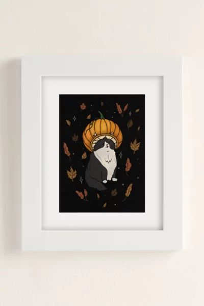 Plantspace Pumpkin Cat Art Print | Urban Outfitters (US and RoW)
