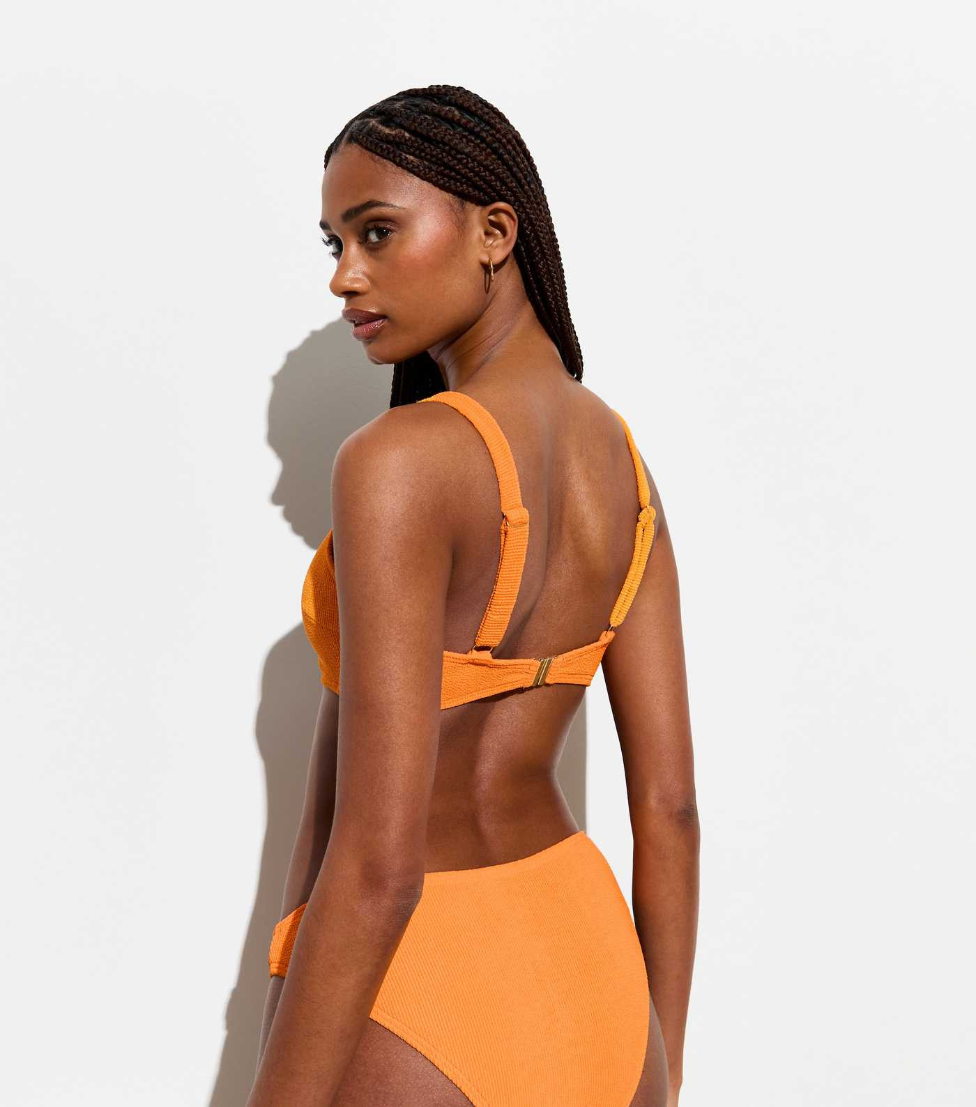 Bright Orange Crinkle Textured Ring Bikini Top
						
						Add to Saved Items
						Remove from ... | New Look (UK)