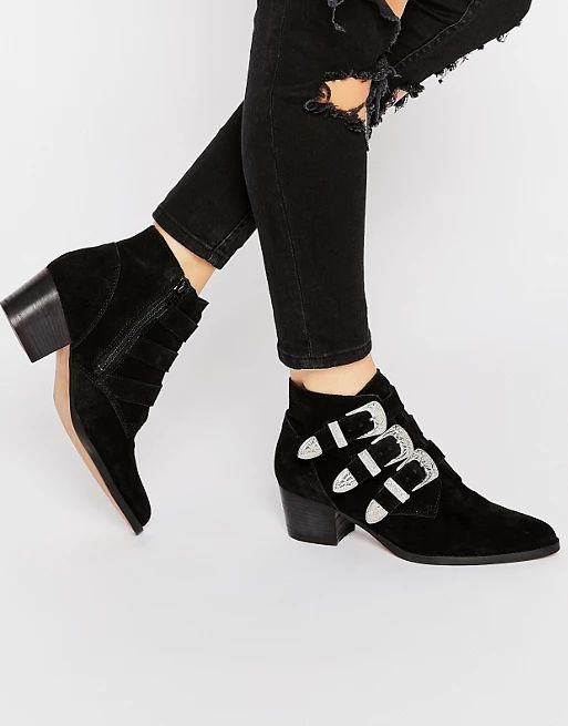 ASOS RYDER Suede Buckle Ankle Boots | ASOS US