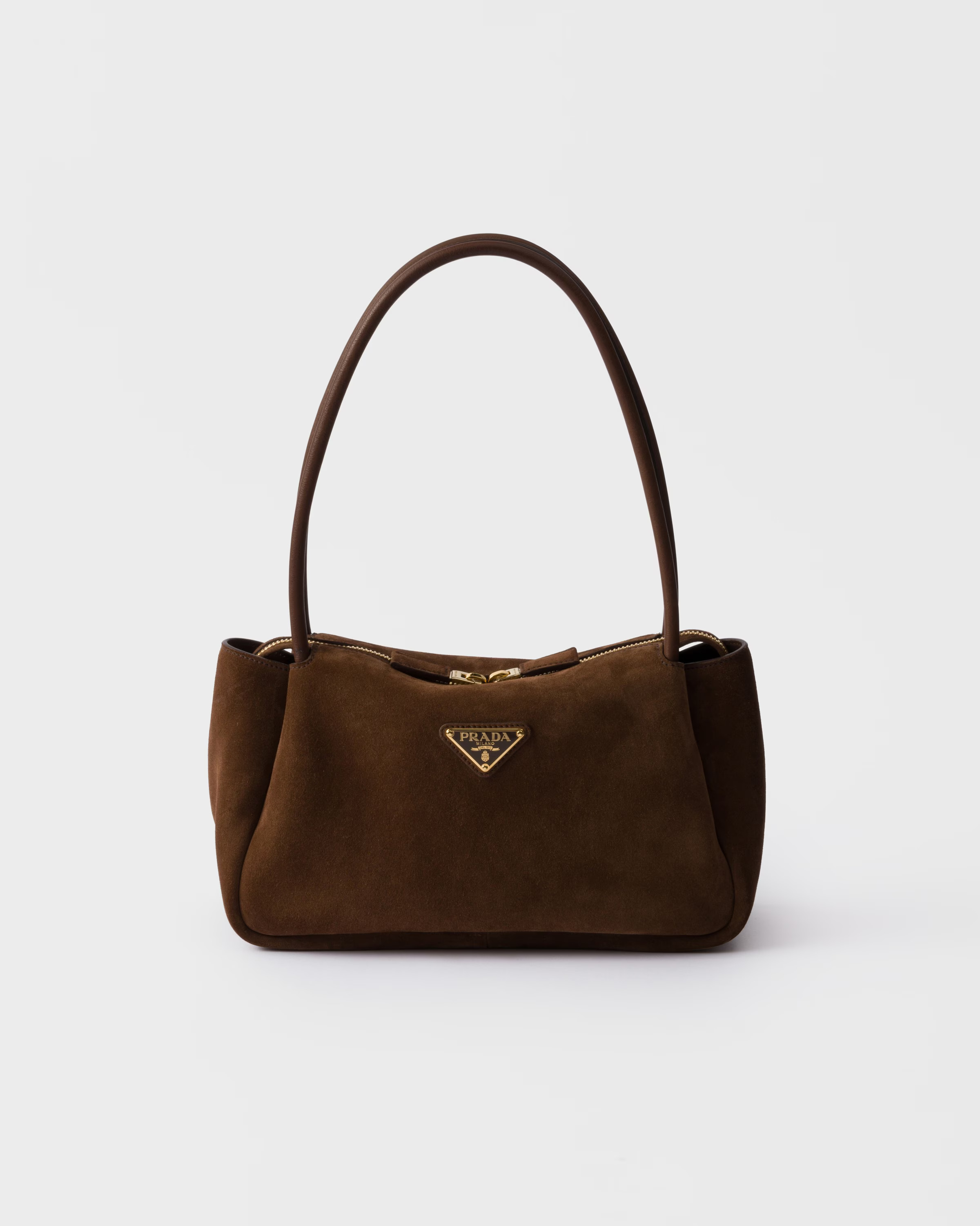 Medium suede shoulder bag | Prada US
