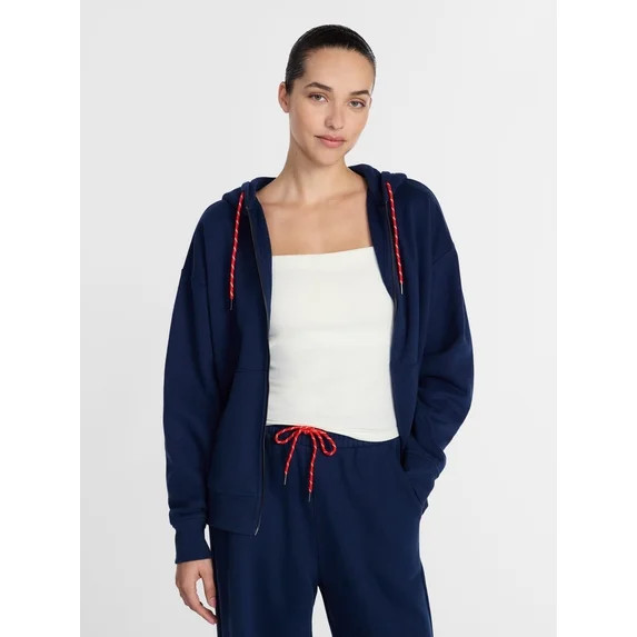 Athletic Works Women's and Women's Plus Full Zip Fleece Hoodie, Sizes XS-4X | Walmart (US)
